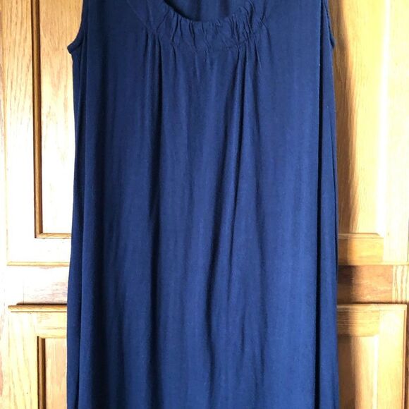 J Crew Scoop Neck Minimalist Sleeveless Mini Dress Navy Blue - S - Picture 4 of 13